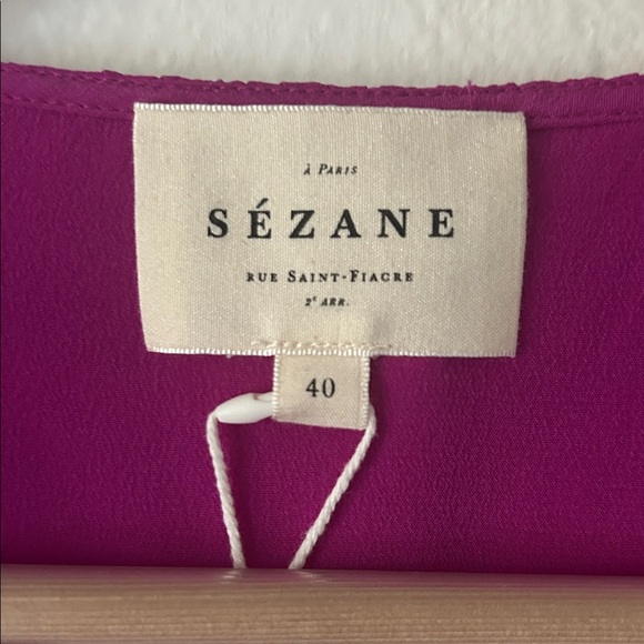 NWT Sezane 100% Silk Rosine Blouse - Picture 5 of 10